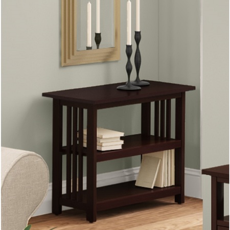 Alaterre Furniture Mission Under Window Bookshelf, Espresso AMIA14P0